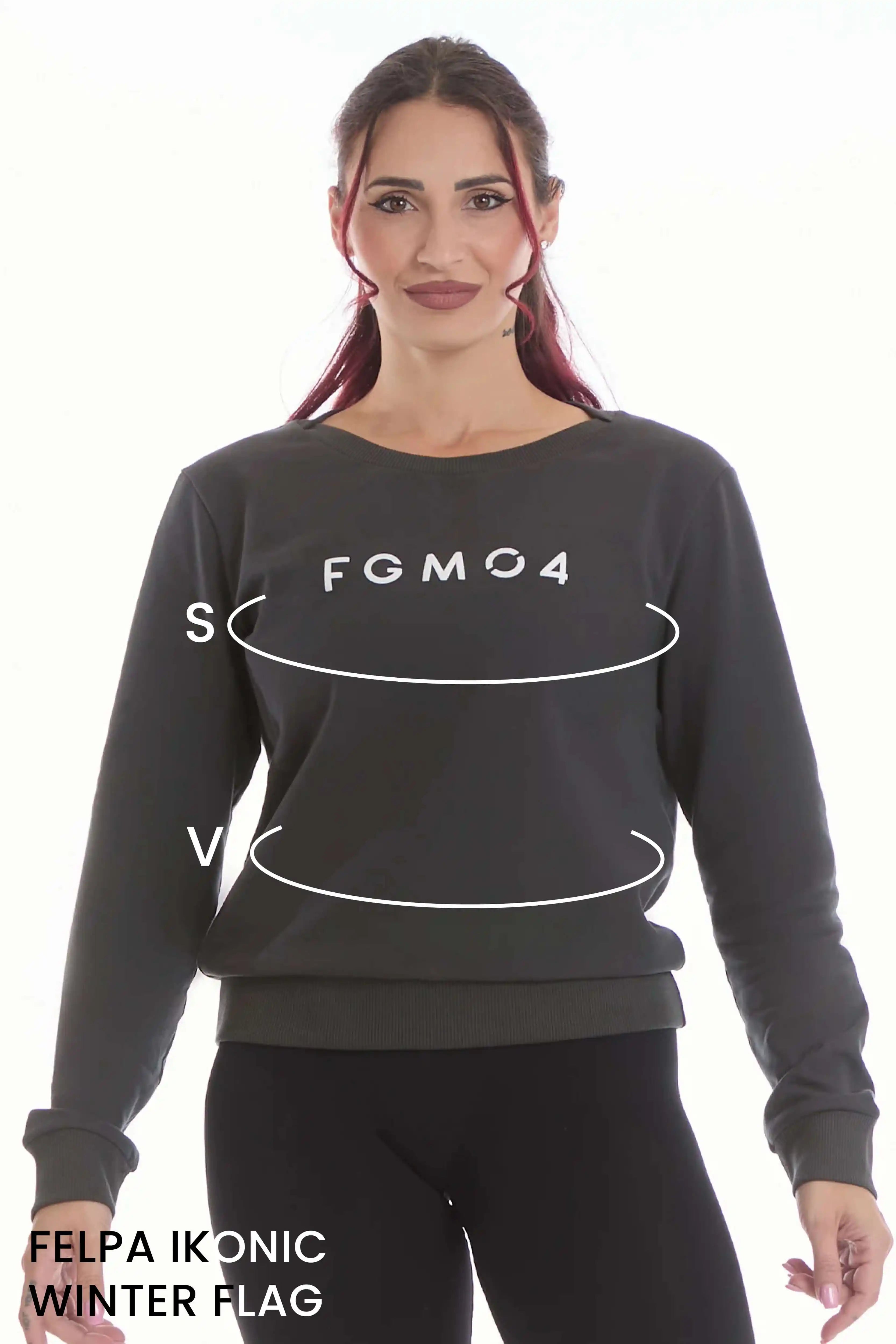 Guida alle taglie: felpa ikonic winter flag 