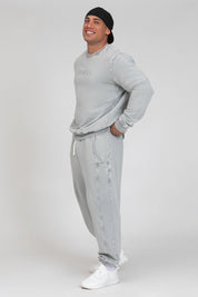 Felpa Over Uomo Grigio Moonstone