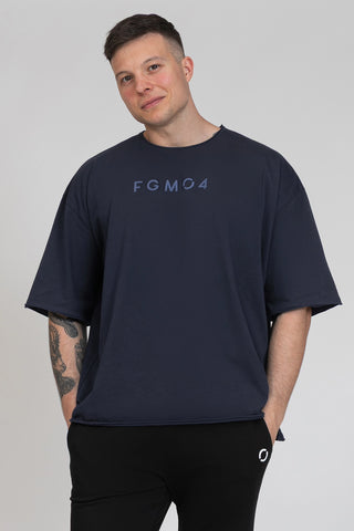 Maglia sportiva t-shirt in cotone oversize unisex WorkOut Extra Large Uomo Blu Notte - FGM04 - Linea Ikonic Uomo - fgm04