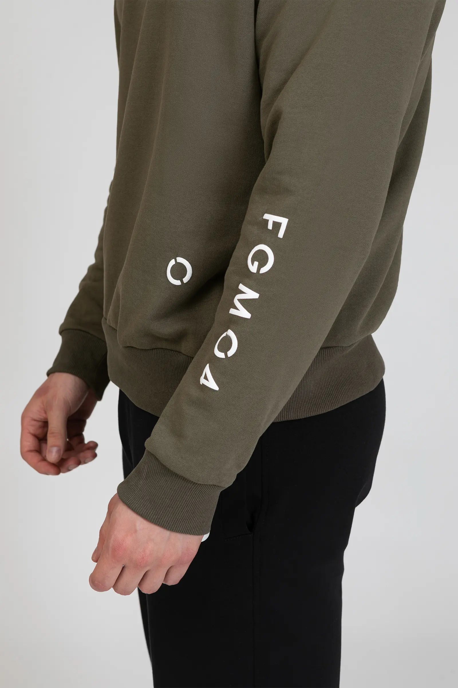 tuta sportiva in cotone oversize Felpa Ikonic FW 24/25 Verde Militare Uomo - FGM04 - Linea Ikonic Uomo - fgm04