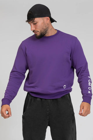 tuta sportiva in cotone oversize Felpa Ikonic FW 24/25 Viola Uomo - FGM04 - Linea Ikonic Uomo - fgm04