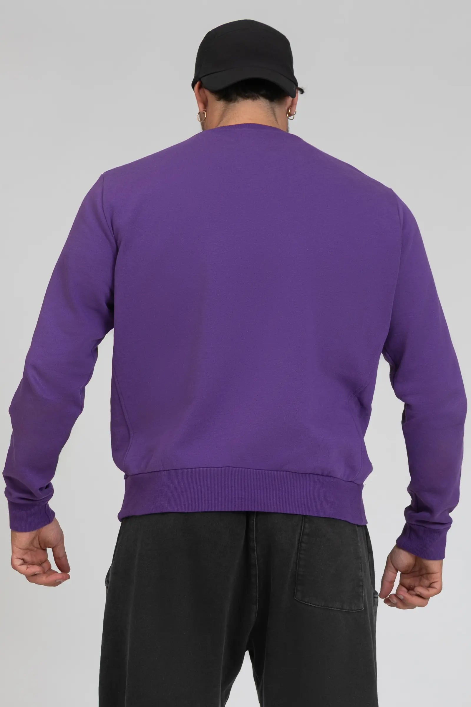 tuta sportiva in cotone oversize Felpa Ikonic FW 24/25 Viola Uomo - FGM04 - Linea Ikonic Uomo - fgm04