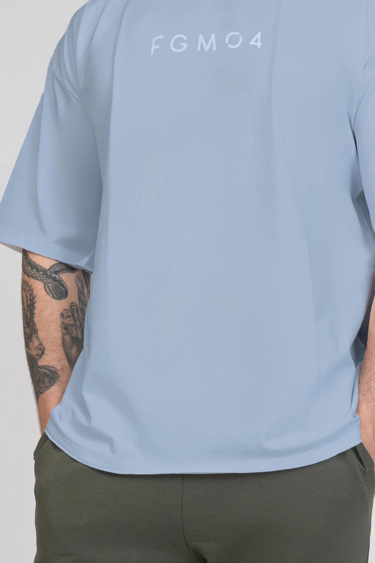 Maglia WorkOut Extra Large Uomo New Celeste - FGM04 - Linea Ikonic - fgm04