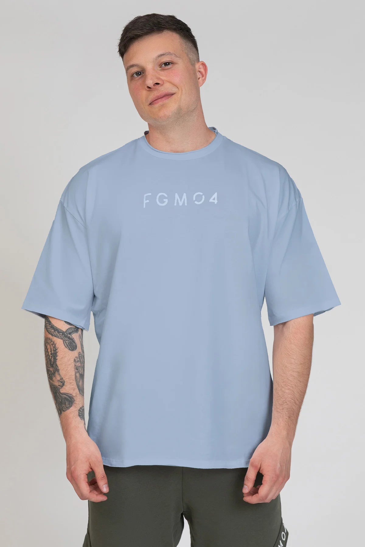 Maglia WorkOut Extra Large Uomo New Celeste - FGM04 - Linea Ikonic - fgm04