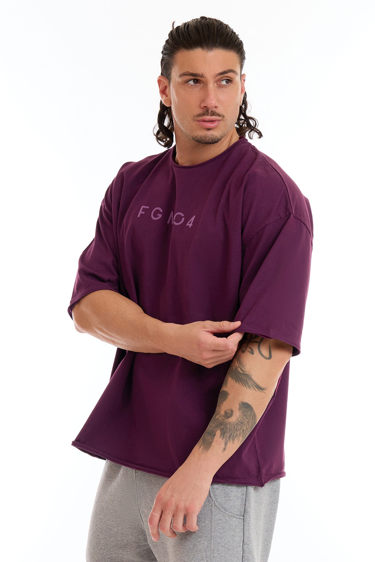 Maglia WorkOut Extra Large Uomo Dark Purple - FGM04 - Linea Ikonic Uomo - fgm04