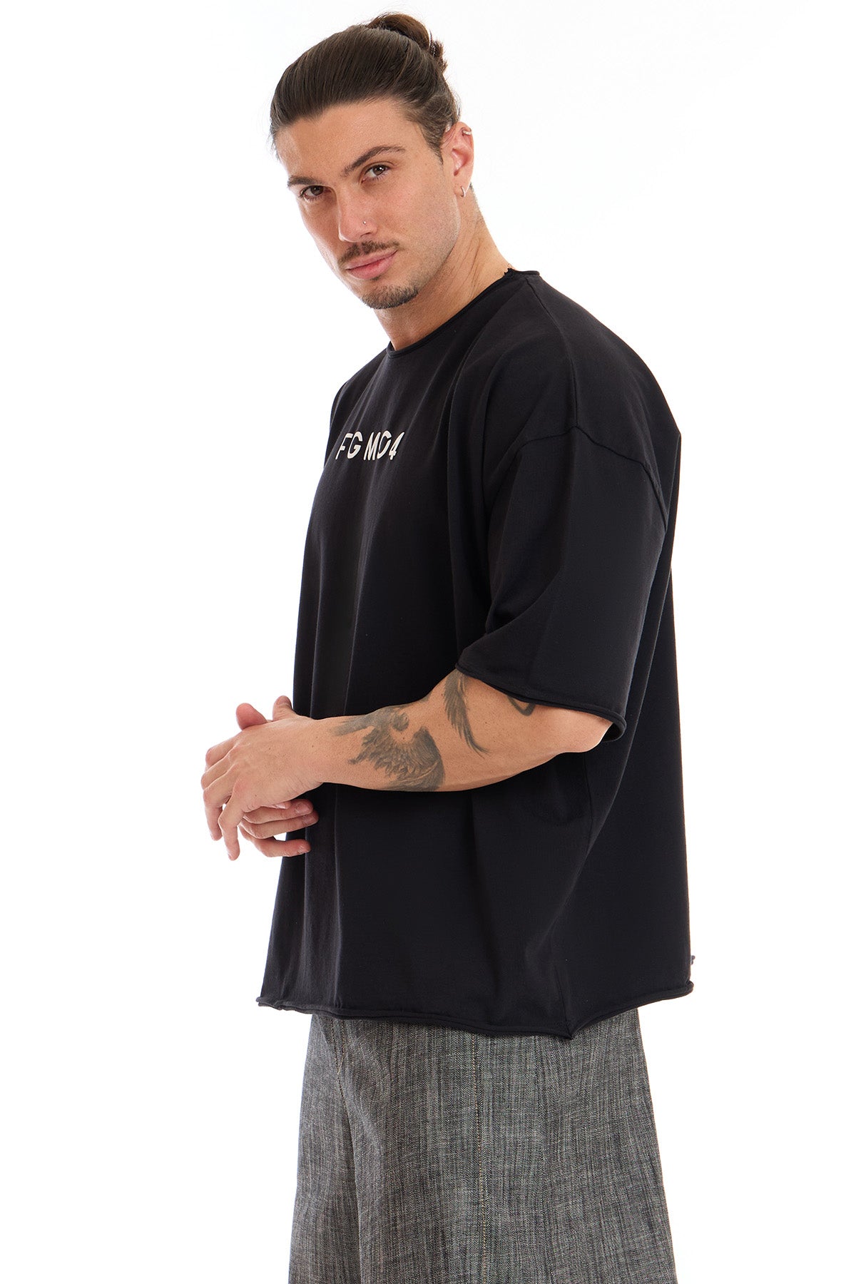 Maglia WorkOut Extra Large Uomo Nero - FGM04 - Linea Ikonic Uomo - fgm04