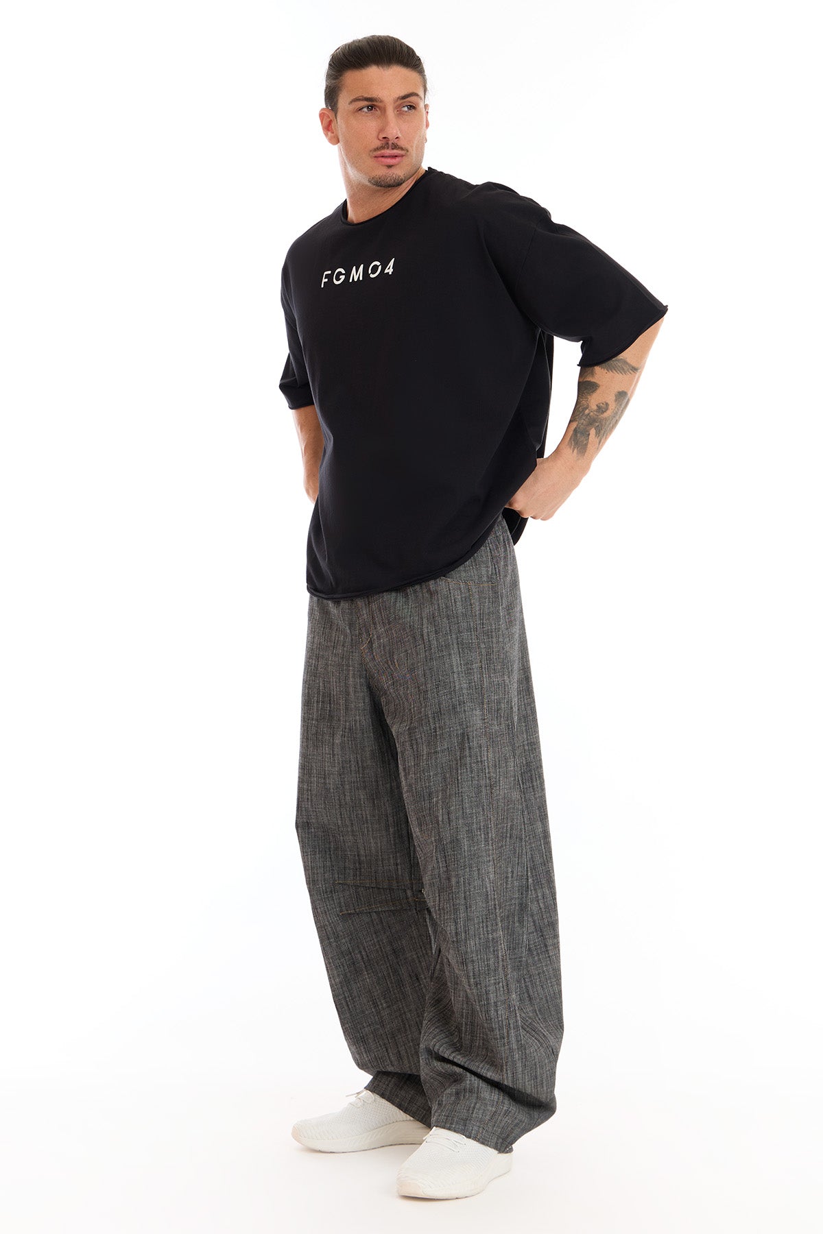 Maglia WorkOut Extra Large Uomo Nero - FGM04 - Linea Ikonic Uomo - fgm04