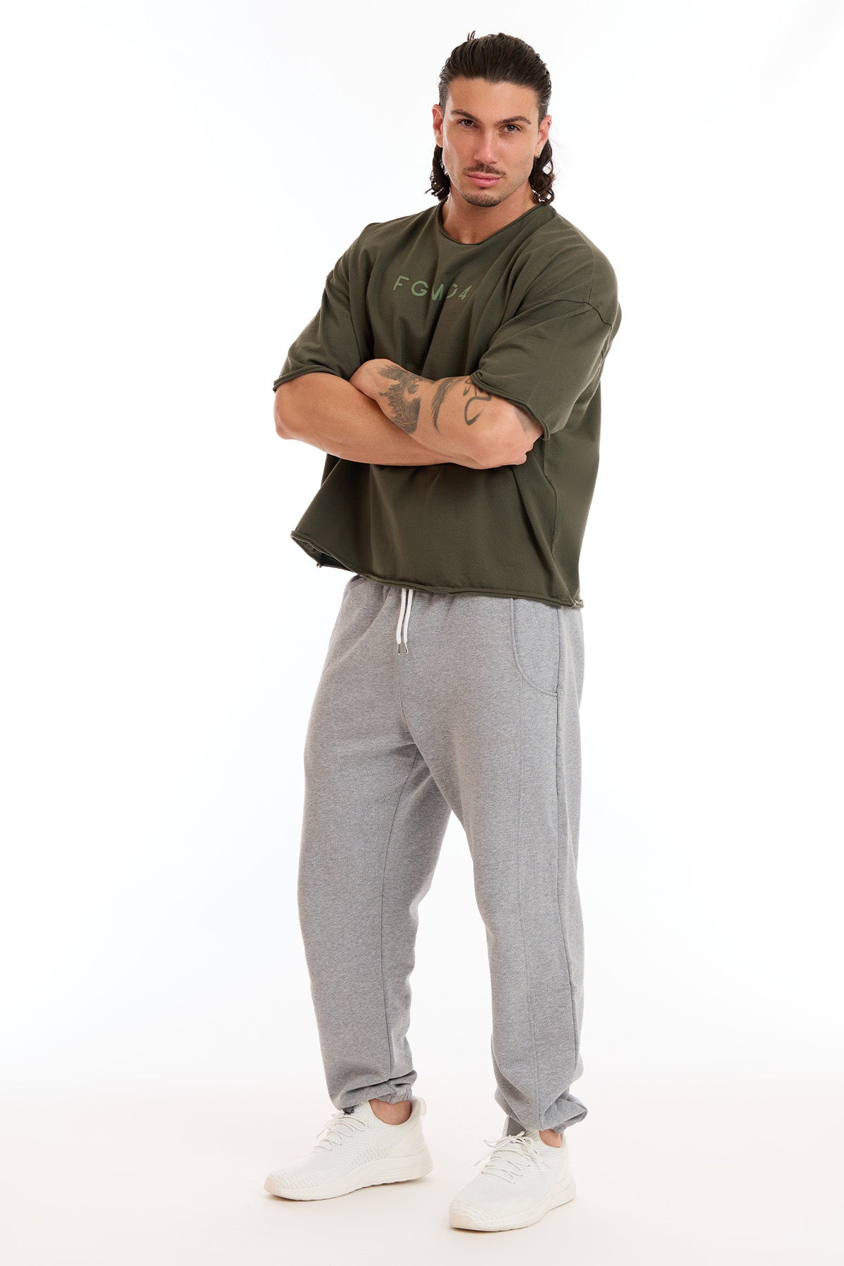Maglia WorkOut Extra Large Uomo Verde Militare - FGM04 - Linea Ikonic Uomo - fgm04
