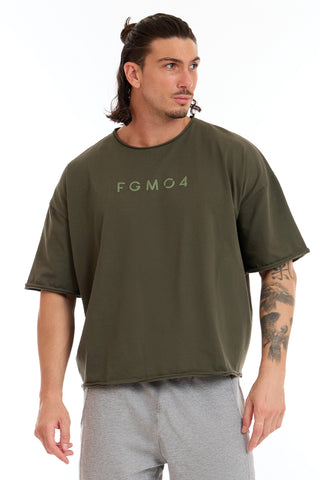 Maglia WorkOut Extra Large Uomo Verde Militare - FGM04 - Linea Ikonic Uomo - fgm04