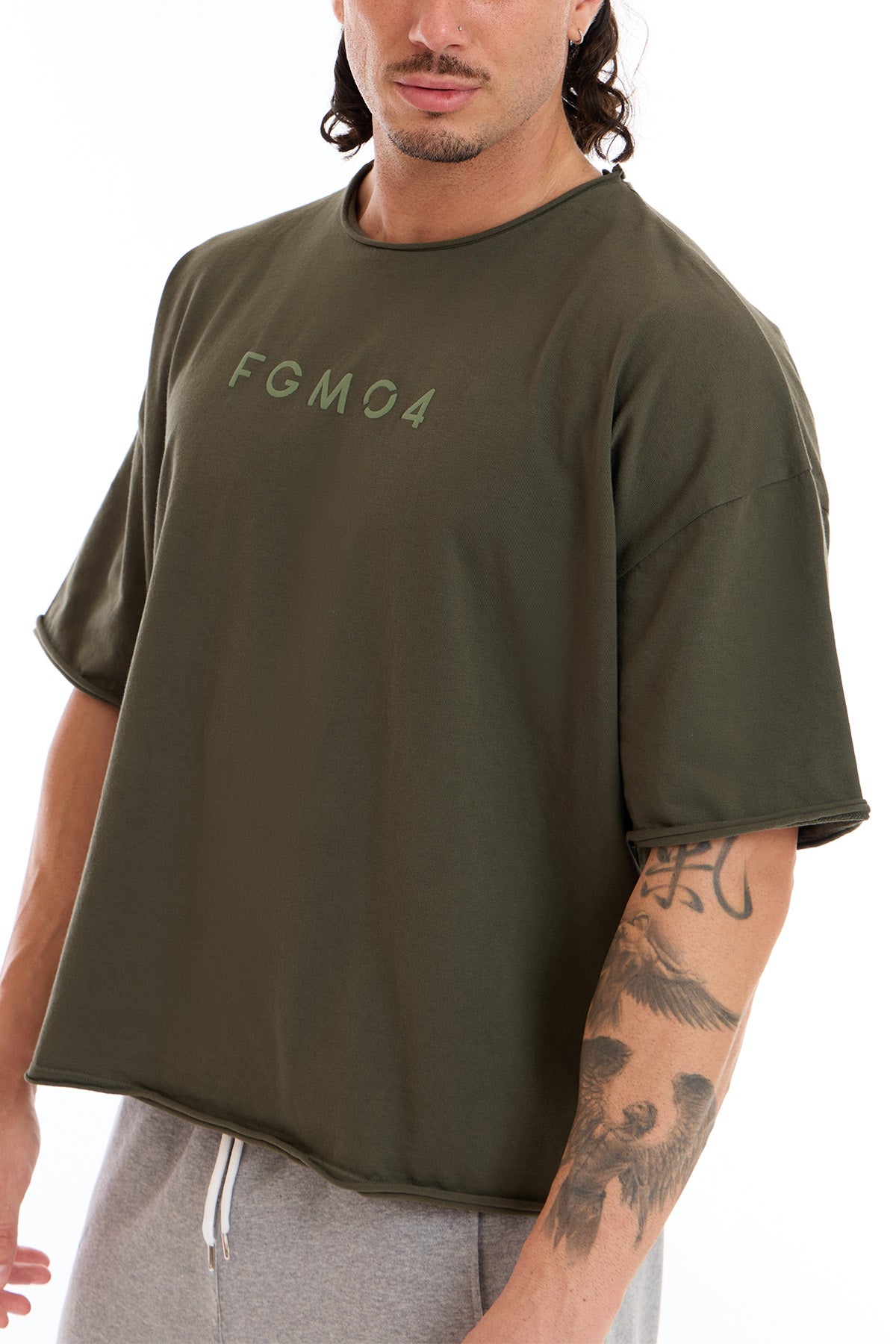Maglia WorkOut Extra Large Uomo Verde Militare - FGM04 - Linea Ikonic Uomo - fgm04