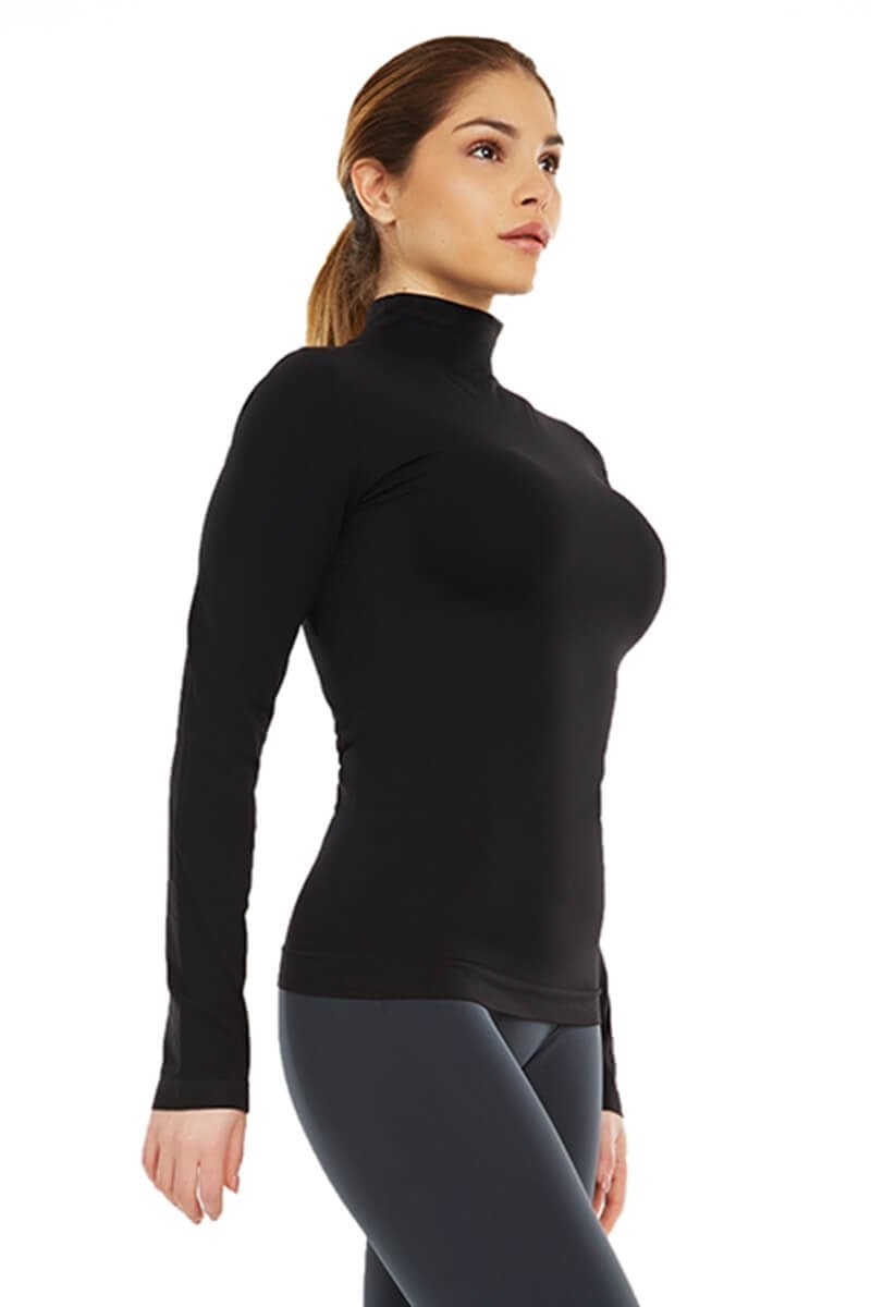 Maglia sportiva tecnica donna collo alto Manica Lunga con tecnologia FIR Lupetto 2.0 - FGM04 - Maglie e Top - fgm04