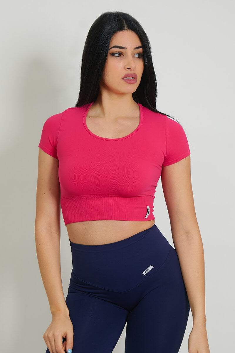 T-Shirt Crop Top Frida Pink - FGM04 - P152
