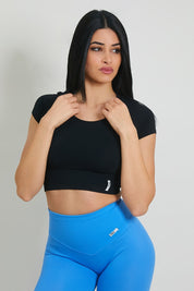 T-Shirt Crop Top Frida Nero - FGM04 - P153