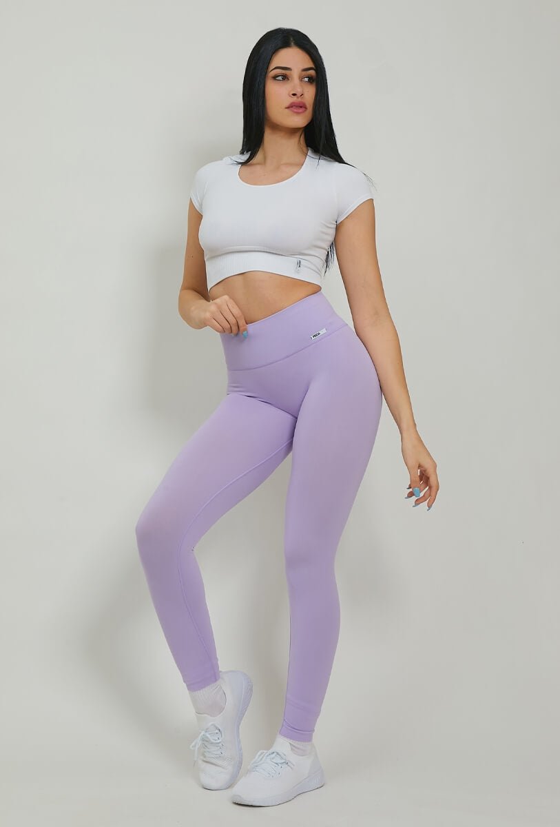 Leggings sportivi con tecnologia FIR soft push up senza arricciatura Shape - Up Lilas Pancia Piatta - FGM04 - OFFERTE SPECIALI - fgm04