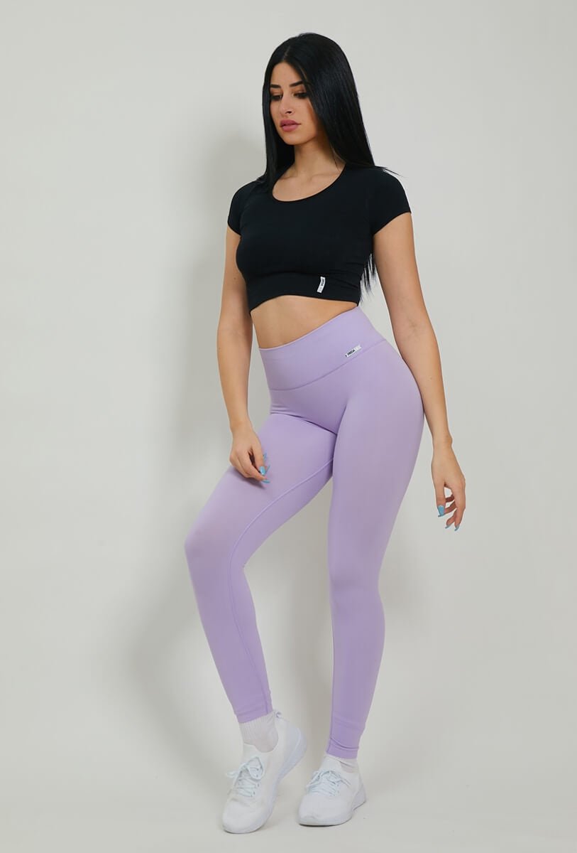 Leggings sportivi con tecnologia FIR soft push up senza arricciatura Shape - Up Lilas Pancia Piatta - FGM04 - OFFERTE SPECIALI - fgm04