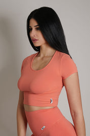T-Shirt Crop Top Frida Corallo - FGM04 - P239