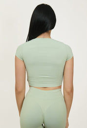 T-Shirt Crop Top Verde Pistacchio - FGM04 - P248