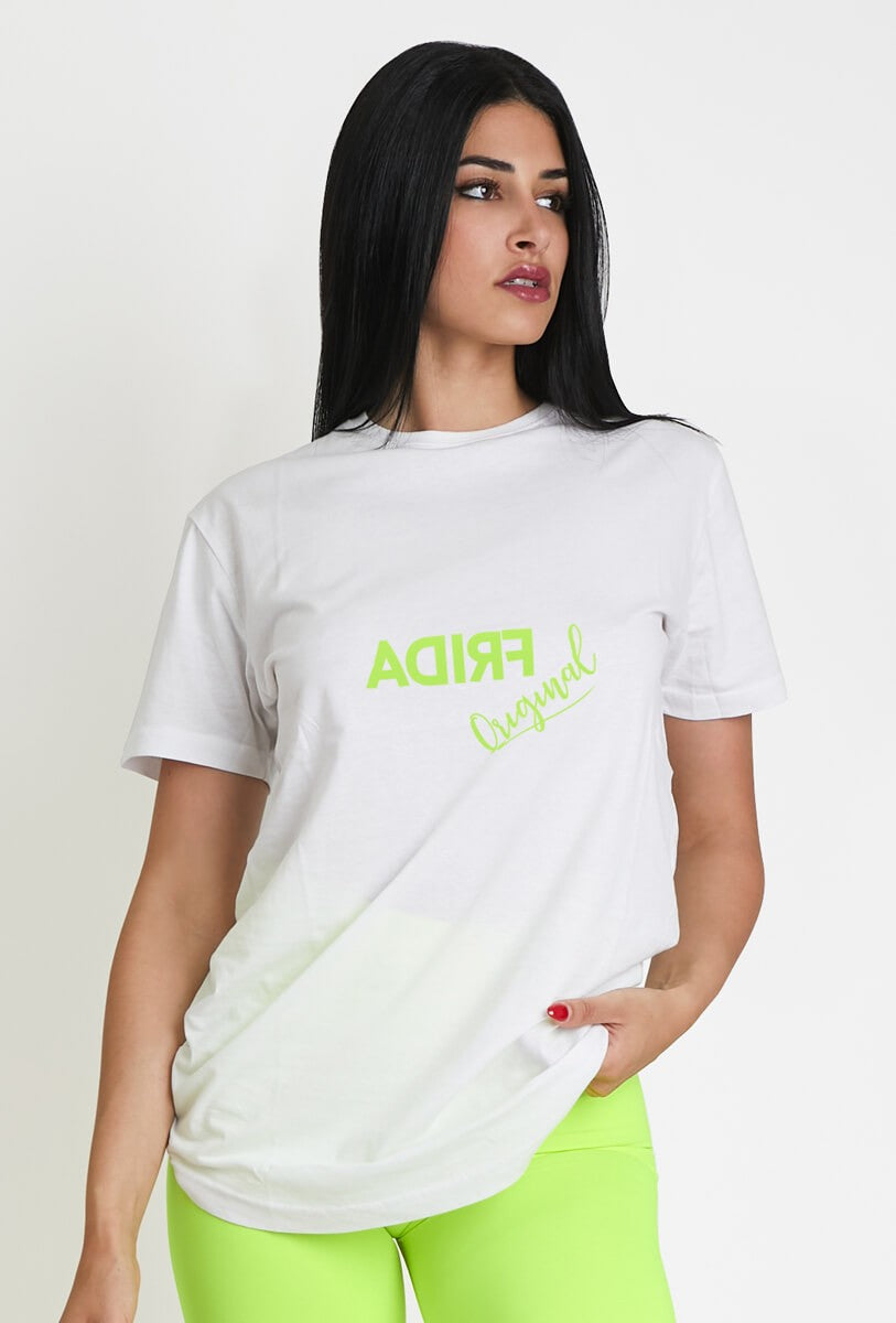 T-Shirt Oversize Frida Original Giallo Fluo - FGM04 - P271