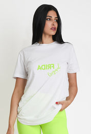 T-Shirt Oversize Frida Original Giallo Fluo - FGM04 - P271