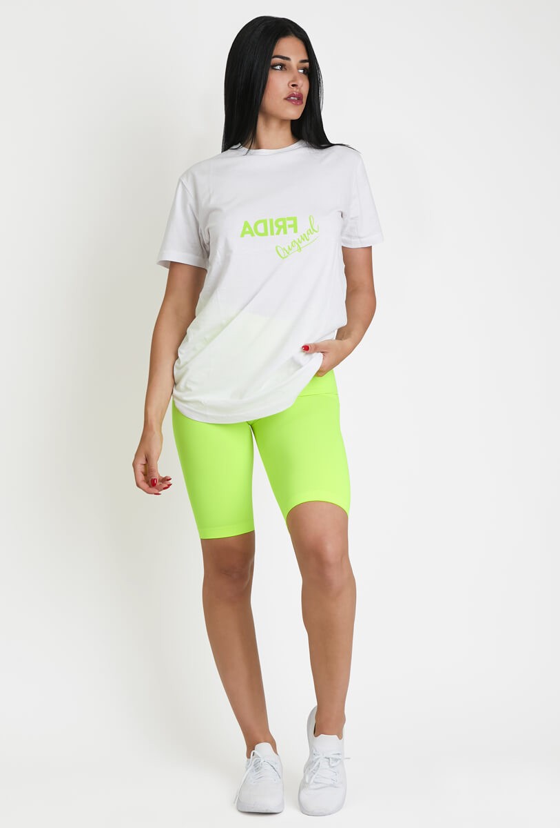 T-Shirt Oversize Frida Original Giallo Fluo - FGM04 - P271