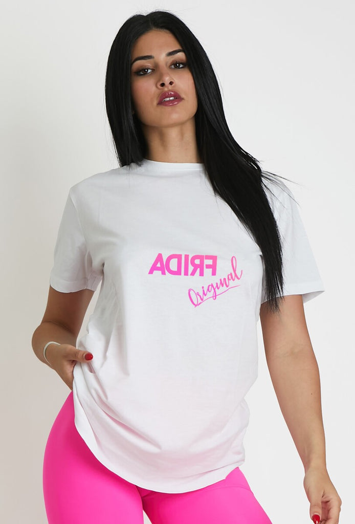 T-Shirt Oversize Frida Original Pink Fluo - FGM04 - P272