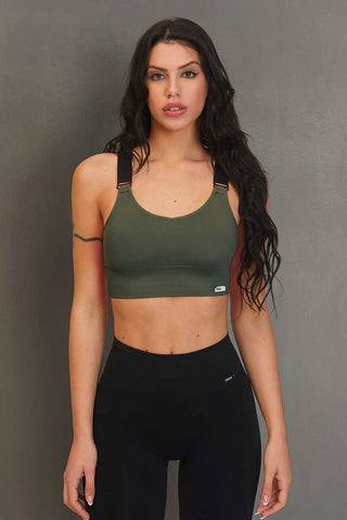 Top sportivo con spalline larghe Denise Verde - FGM04 - Maglie e Top - fgm04