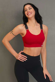 Top Denise Gym Fashion Rosso Lampone - FGM04 - P541