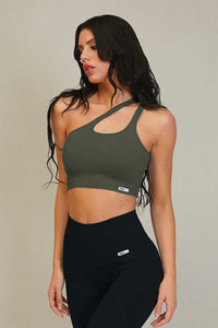 Green One Shoulder Top