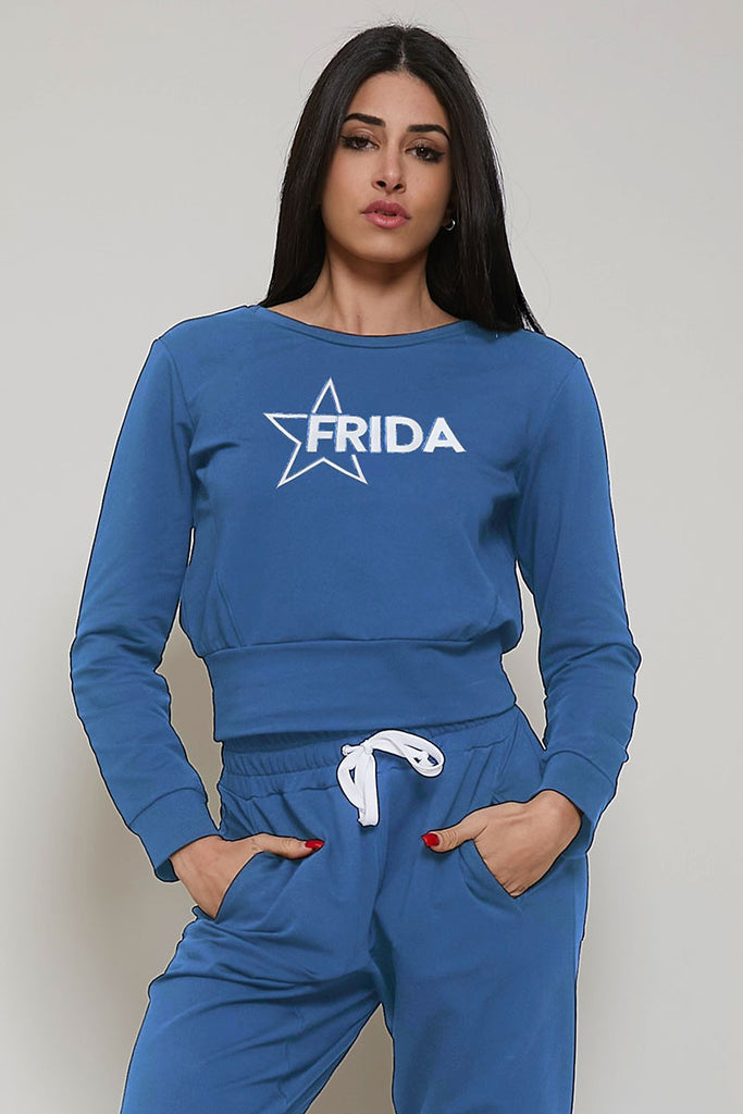 Felpa Frida Ikonic SS 22 - Bluette - FGM04 - P579