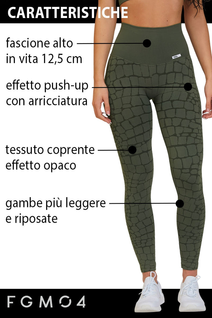 Leggings All-up Cocco Verde - FGM04 - P556