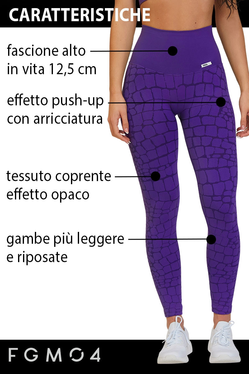 Frida iconic FGM04 leggins snellenti viola lilla