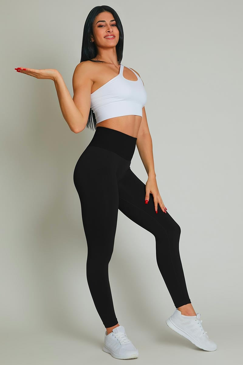FGM04 FRIDA Leggings Donna Fitness Pantaloni Eldorado Ecofir - Aiuta a  ridurre cellulite e adiposità - Sportivi o Casual Nero Taglia M-L 