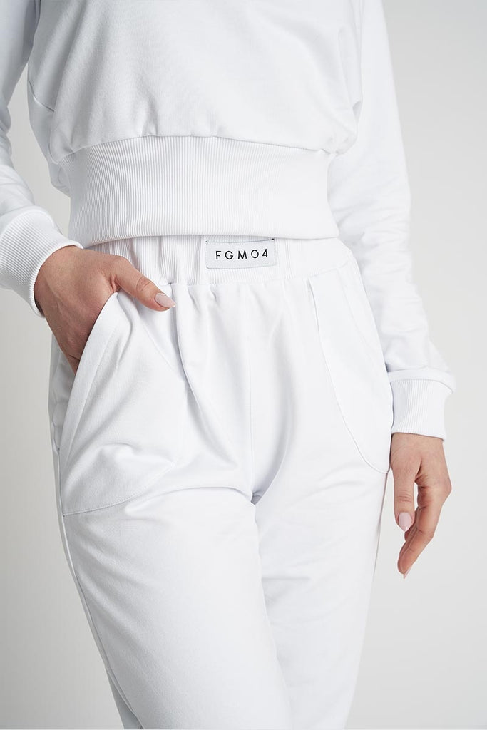 Pantalone Jogger Bianco Ikonic - FGM04 - P831