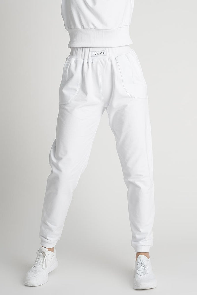 Pantalone Jogger Bianco Ikonic - FGM04 - P831
