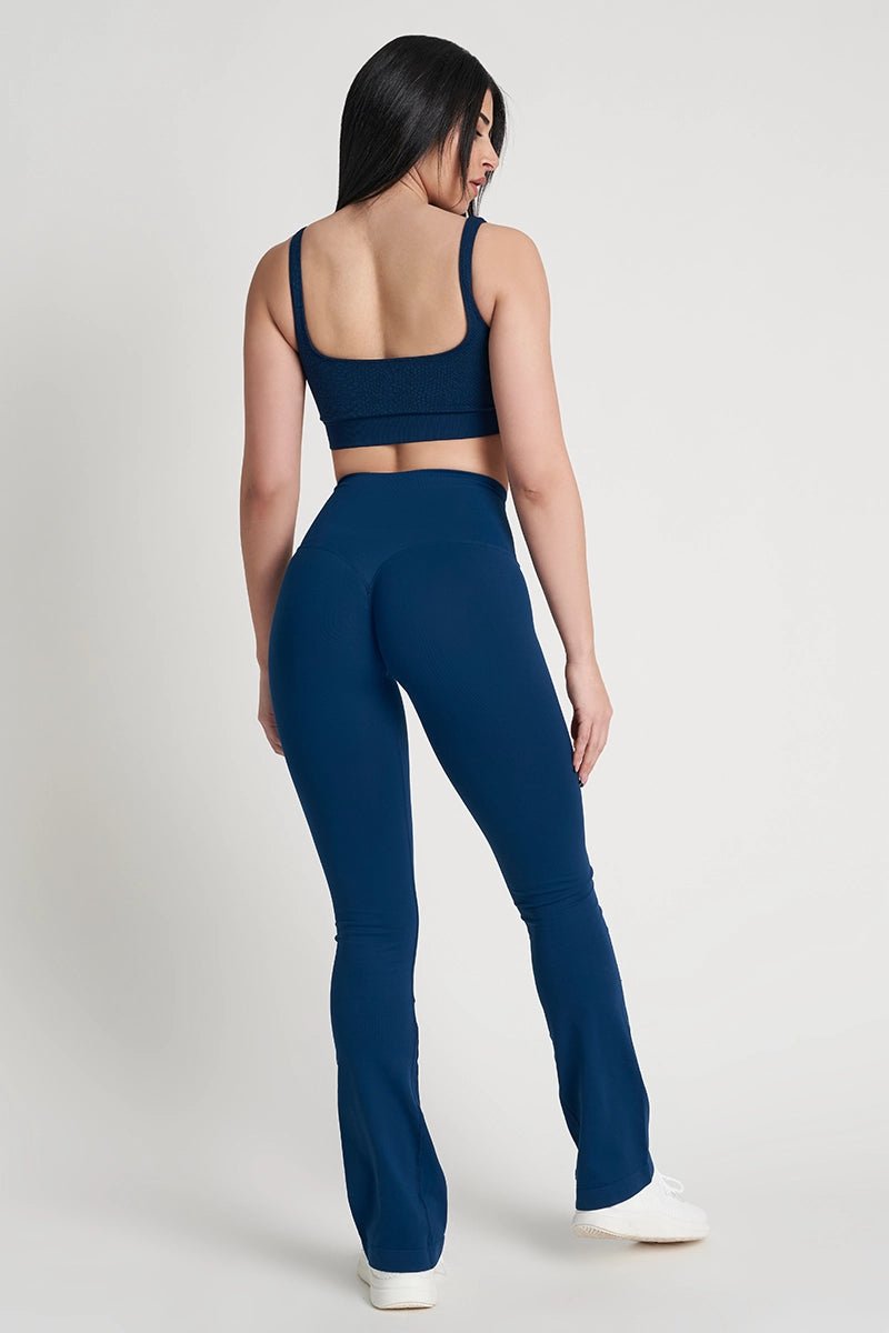 Leggings a zampa di elefante Blu Petrolio - fgm04 - LEGGINGS ANTICELLULITE - fgm04