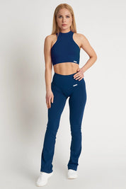 Leggings a zampa di elefante Blu Petrolio - fgm04 - LEGGINGS ANTICELLULITE - fgm04