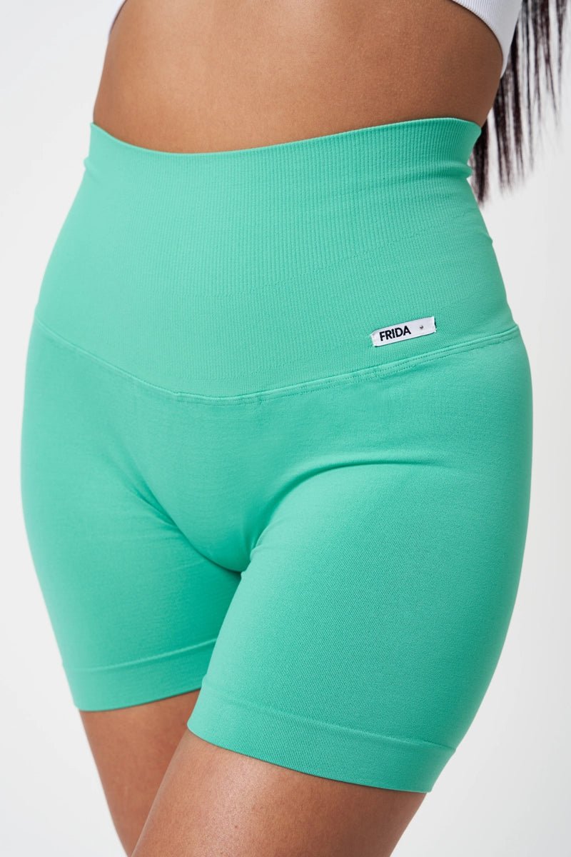Shorts sportivi con tecnologia FIR push up con arricciatura All - Up Mint - FGM04 - LEGGINGS ANTICELLULITE - fgm04