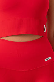 T-Shirt Crop Top Rosso Lampone - FGM04