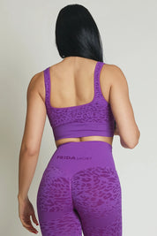 Top Jungle Leopardo Viola Taglia Unica - FGM04
