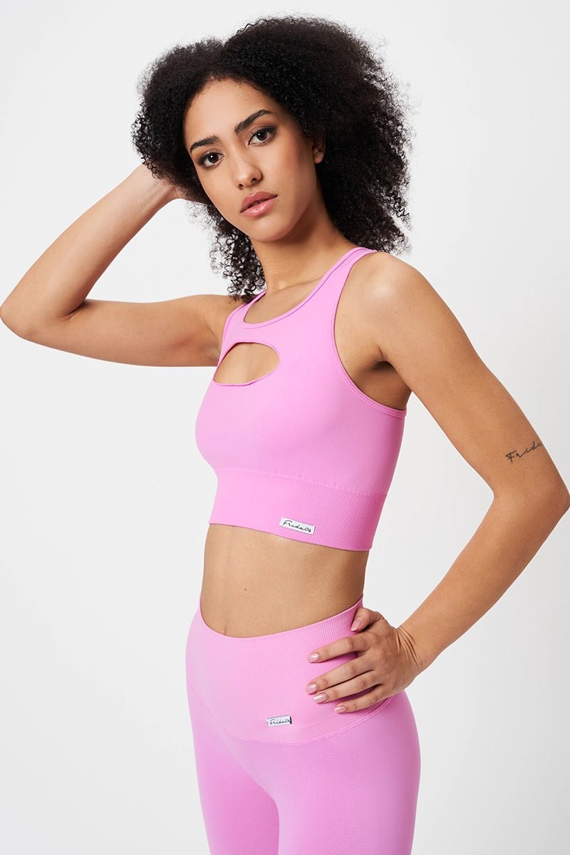 Top sportivo con spalline larghe scollo all’americana Goth Rosa Frida - FGM04 - Maglie e Top - fgm04