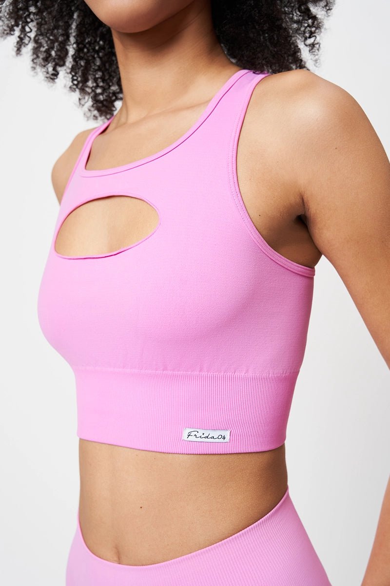 Top sportivo con spalline larghe scollo all’americana Goth Rosa Frida - FGM04 - Maglie e Top - fgm04