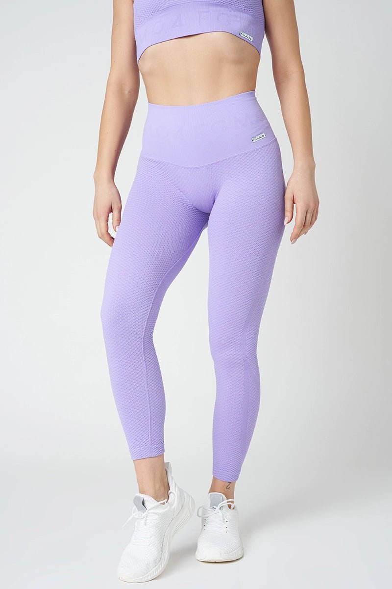 Leggings sportivi con tecnologia FIR push up con arricciatura a bolle Bubble Orchidea - FGM04 - OFFERTE SPECIALI - fgm04