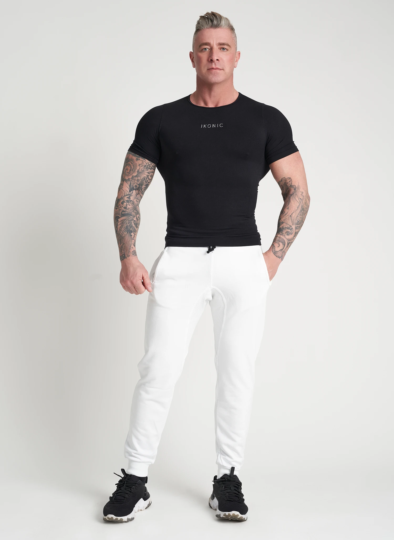 Hip Hop Joggers Ikonic Uomo Bianco - FGM04