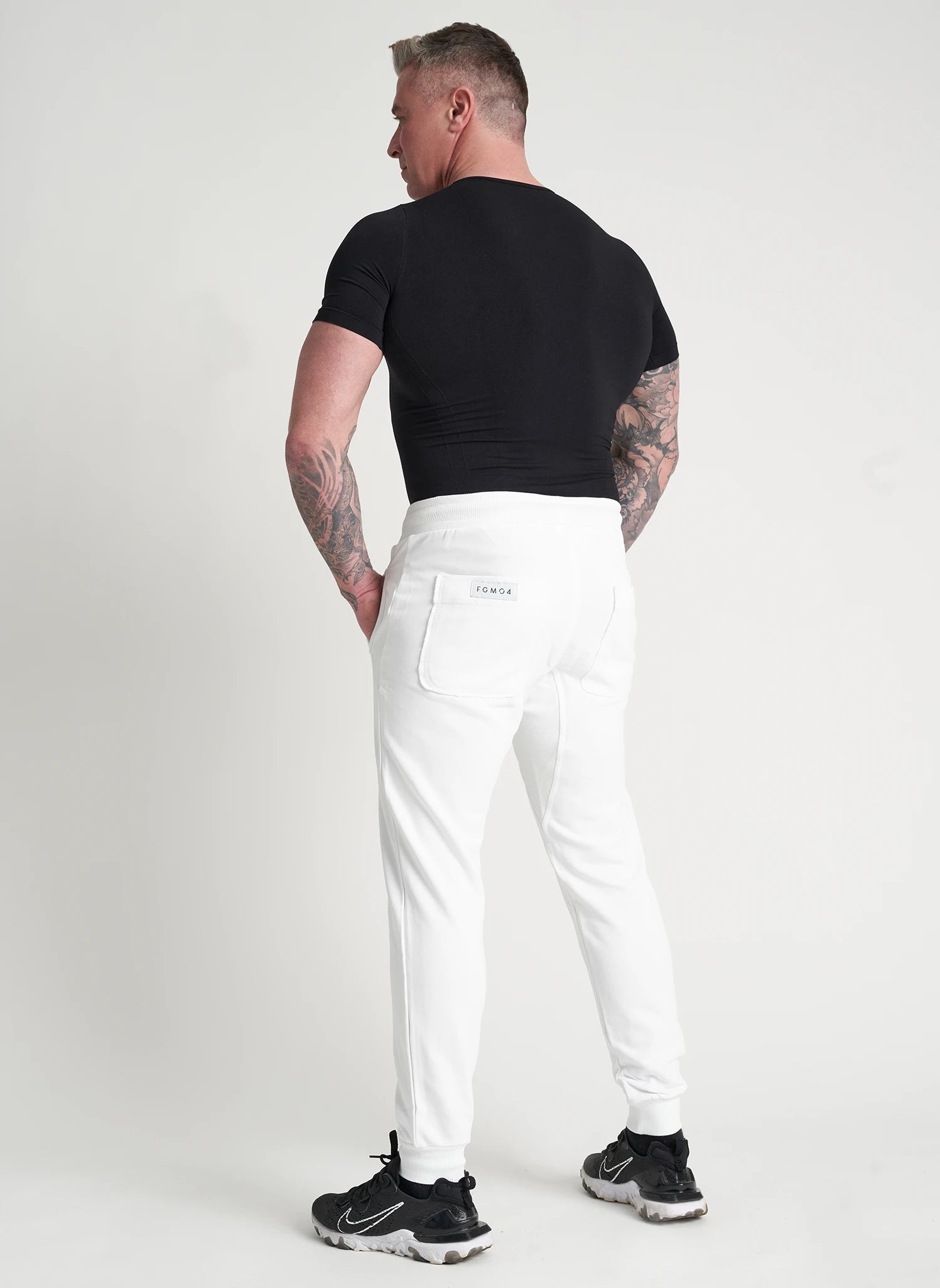 Hip Hop Joggers Ikonic Uomo Bianco - FGM04