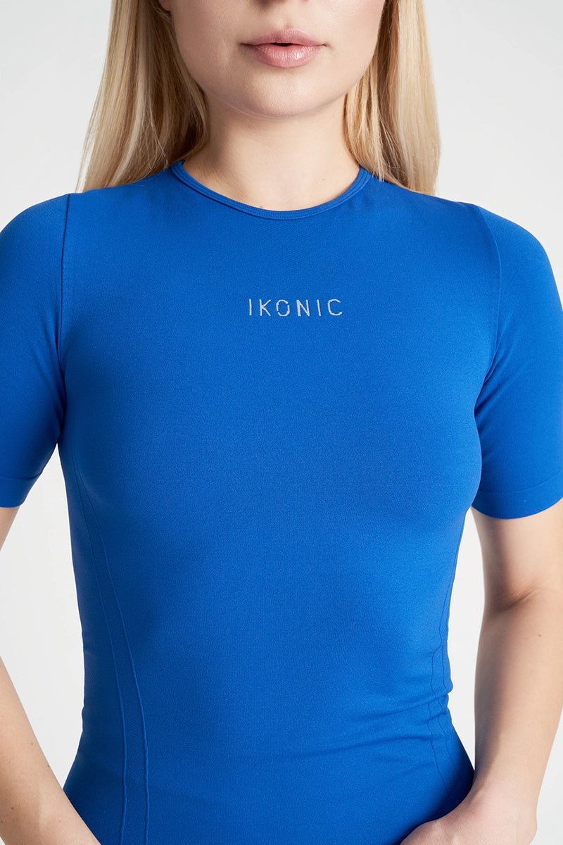 Maglia sportiva tecnica donna Manica corta con tecnologia FIR snellente Ikonic Sport Unisex Blu elettrico - FGM04 - Maglie e Top - fgm04
